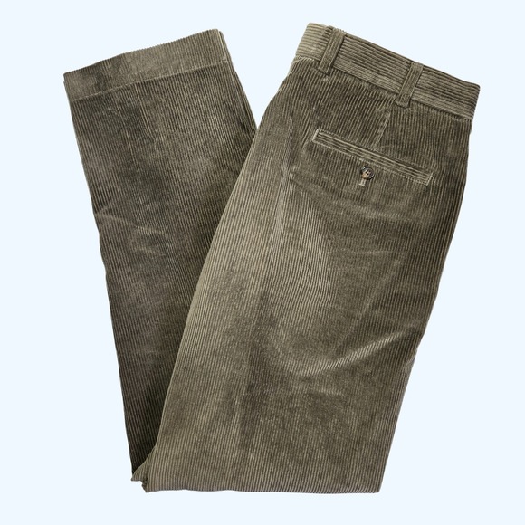 Brooks Brothers Other - Brooks Brothers Hudson Corduroy Pants Mens 34x32 Brown Wide Wale Trousers